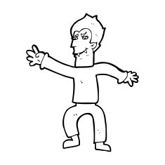 cartoon vampire man N152