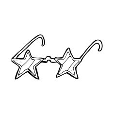 cartoon star glasses N4