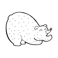 cartoon stretching bear N5