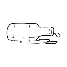 Cartoon Spilled Beer N31