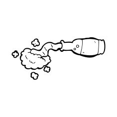 Cartoon Spilled Beer N32