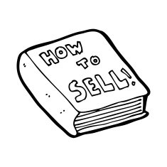 cartoon how to sell book N11