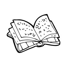 Cartoon Open Book N16