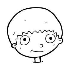 cartoon happy boy N328