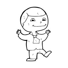 cartoon happy boy N329