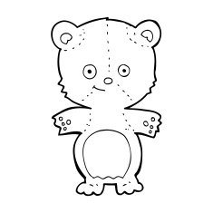 cartoon teddy bear N387