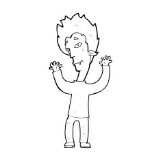 cartoon vampire man N153