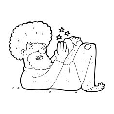 cartoon hippie man N20