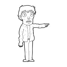 cartoon terrified man pointing N13