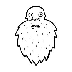 cartoon bearded man N79