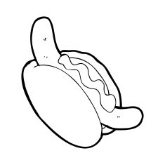 cartoon hotdog N25