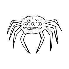 cartoon halloween spider N11
