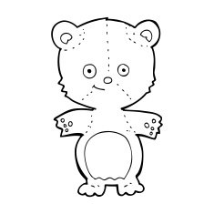 cartoon happy teddy bear N9