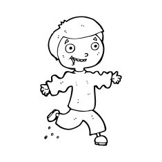 cartoon excited boy N203