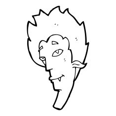 cartoon vampire head N51