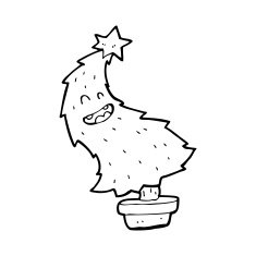 cartoon dancing christmas tree N24