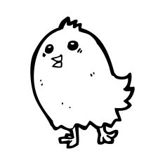 cartoon happy yellow bird N5