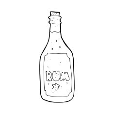 Cartoon Rum Bottle N18