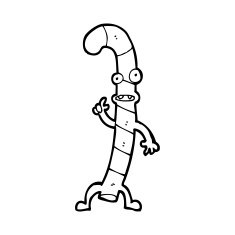 Cartoon Dancing Christmas Candy Cane N25
