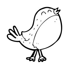 cartoon christmas robin N72