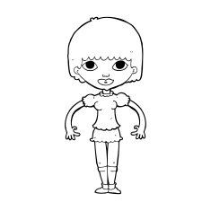 Cartoon Girl N77