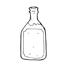 Cartoon Whiskey Bottle N25