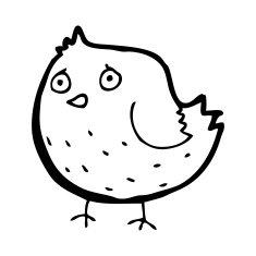 Cartoon Bird N523