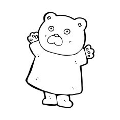 funny cartoon bear N92