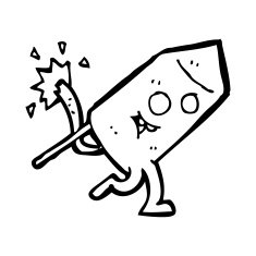 cartoon funny firework character N26