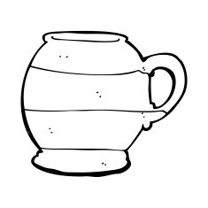 cartoon old style mug N14