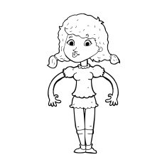 cartoon pretty girl N142