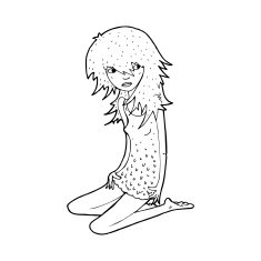 cartoon pretty girl N143