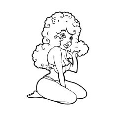 cartoon pin up girl N13