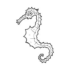 Cartoon Sea Horse N42