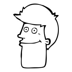 cartoon smiling man N37