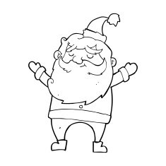 cartoon happy santa claus N41