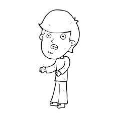 cartoon shocked man N165