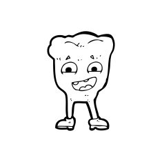cartoon happy tooth N59