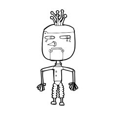 Cartoon Robot N384