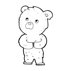 cartoon teddy bear N389