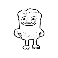 cartoon happy tooth N60