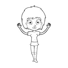 cartoon pretty girl N144