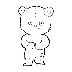 cartoon teddy bear N391