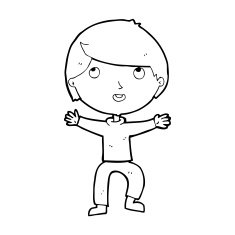 cartoon happy boy N330