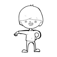 cartoon happy man N646