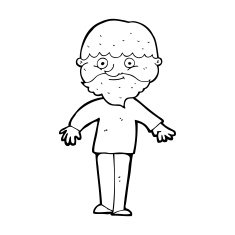 cartoon happy man N647