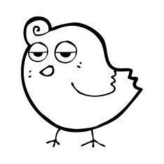 Cartoon Bird N525