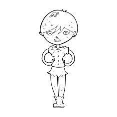 cartoon pretty vampire girl N38