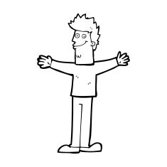 cartoon happy man N648