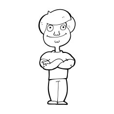 cartoon happy man N649